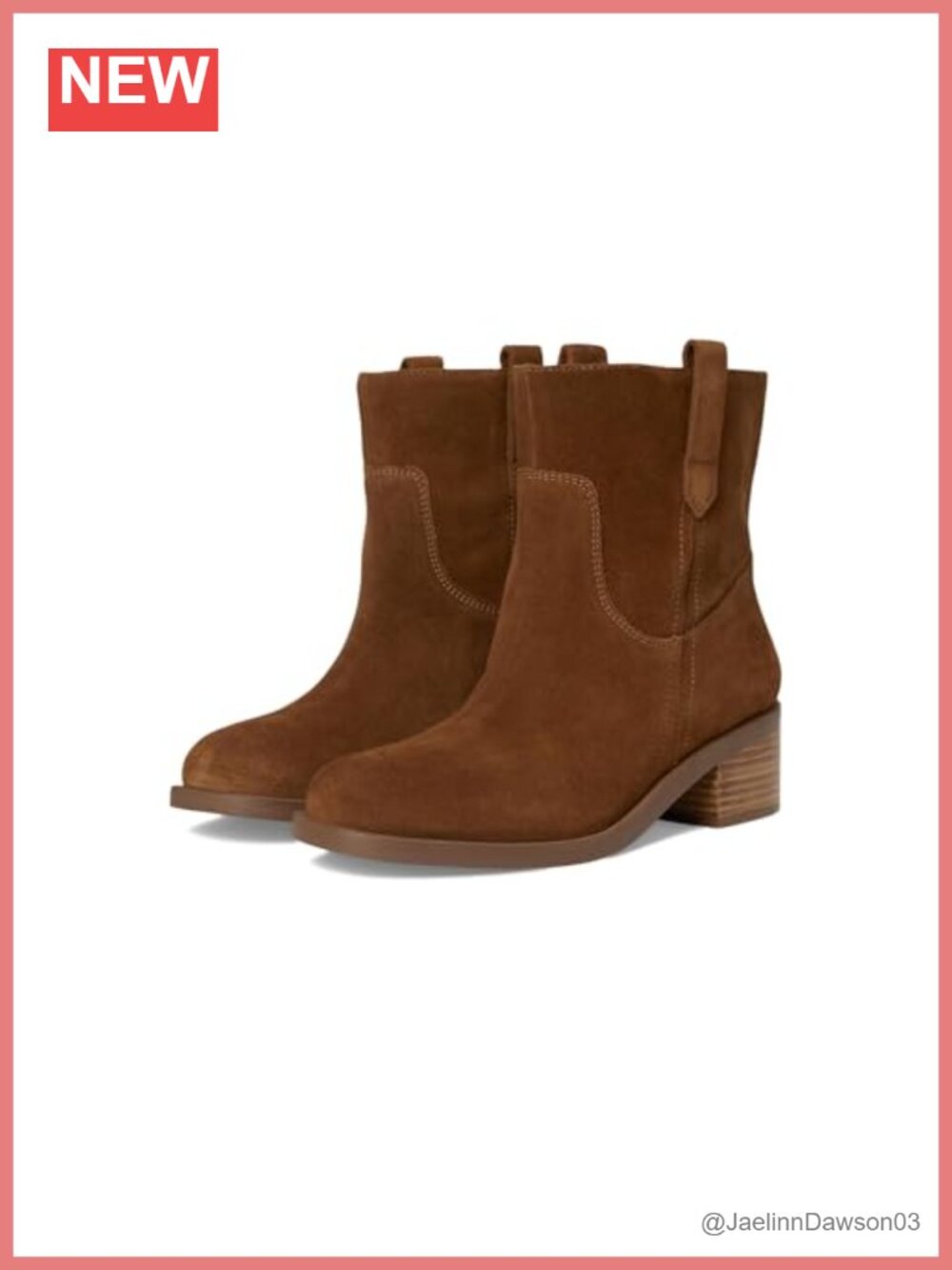 Seychelles Cozy Brown Suede Ankle Bootie Pull-On Block Heel